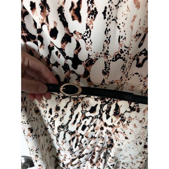 Bebe  animal print dress size 00 cat leopard cheetah work business dress sexy nw - Picture 3 of 7